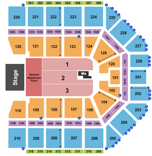 Van Andel Arena Dave Matthews Band Seating Chart