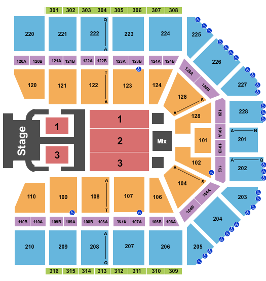 Van Andel Arena Dude Perfect Seating Chart