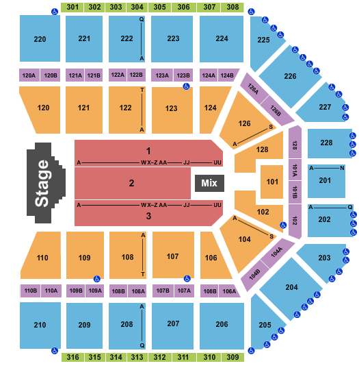 Van Andel Arena ELO Seating Chart