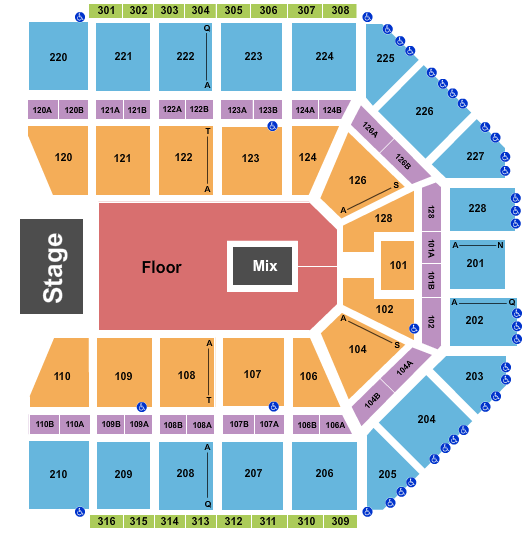 Van Andel Arena Endstage GA Floor 2 Seating Chart