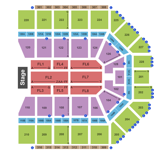 Van Andel Arena End Stage Seating Chart