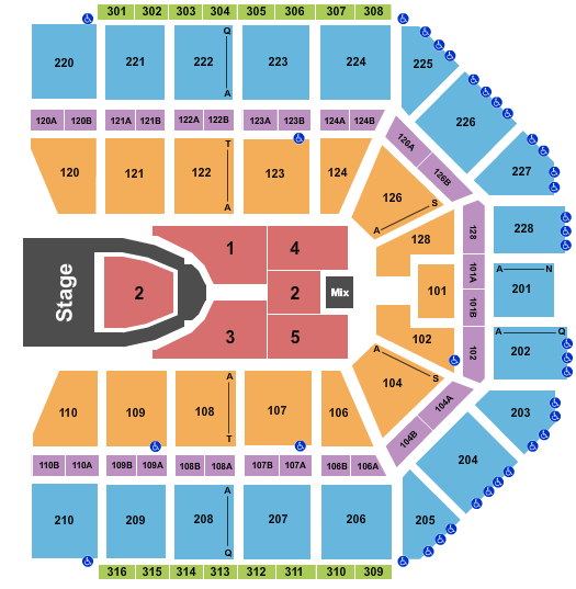 seating chart for Van Andel Arena - For King and Country-3 - eventticketscenter.com