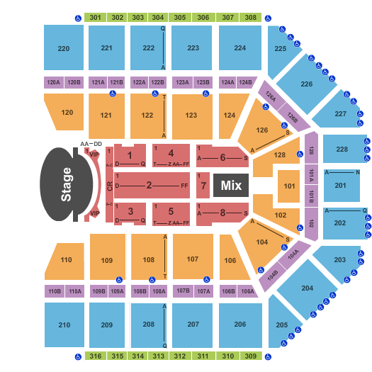 Van Andel Arena Garth Brooks Seating Chart