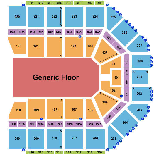seating chart for Van Andel Arena - Generic Floor - eventticketscenter.com