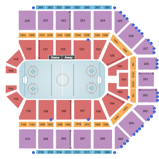 seating chart for Van Andel Arena - Hockey - eventticketscenter.com