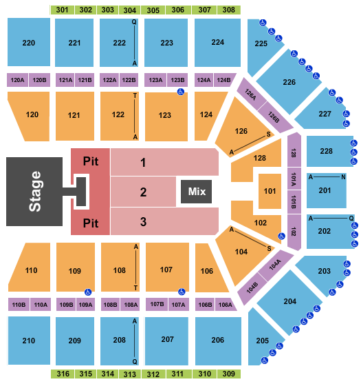 seating chart for Van Andel Arena - Jason Aldean-1 - eventticketscenter.com