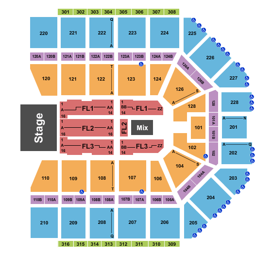 Van Andel Arena Kesha Seating Chart