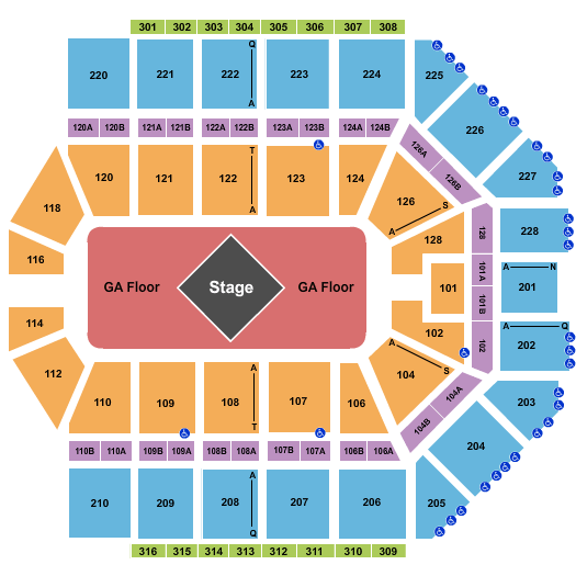 Van Andel Arena Metallica Seating Chart