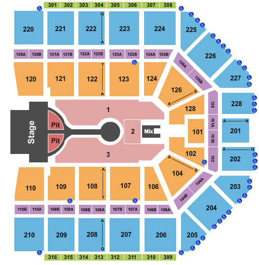 Van Andel Arena Michael Buble Seating Chart