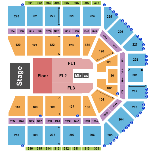 Van Andel Arena Miranda Lambert Seating Chart