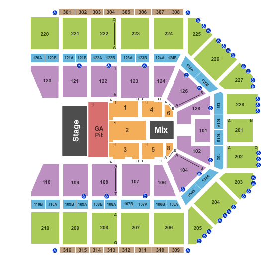 Van Andel Arena Miranda Lambert 2017 Seating Chart
