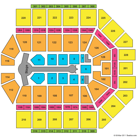 Van Andel Arena NKOTBSB Seating Chart