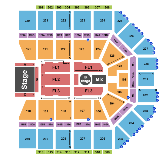 Van Andel Arena NKOTB Seating Chart