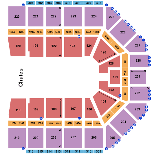seating chart for Van Andel Arena - PBR - eventticketscenter.com