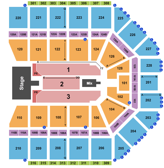 Van Andel Arena Pentatonix Seating Chart