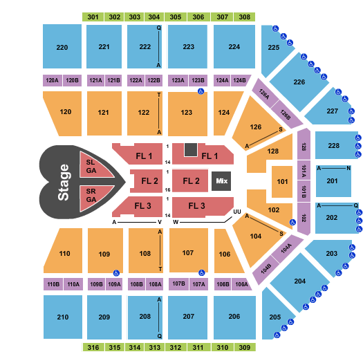 Van Andel Arena Pink Seating Chart