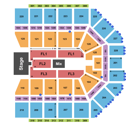 Van Andel Arena Sugarland Seating Chart