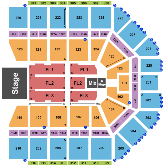 Van Andel Arena Weezer & Pixies Seating Chart