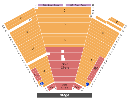 Van Wezel Performing Arts Hall End Stage Seating Chart