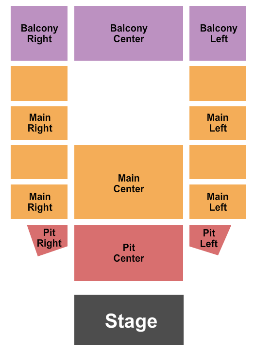 Variety Playhouse Endstage 2 Seating Chart