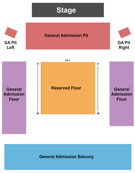 Variety Playhouse Seating Map