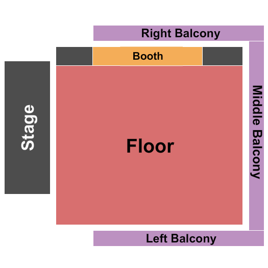 Varsity Theater - MN GA Floor/RSV Balc/Booth Seating Chart