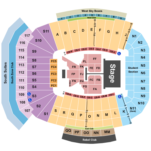 Vaught Hemingway Stadium Seating Chart