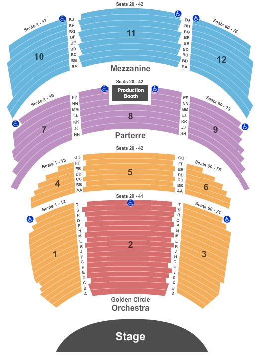 Venetian Theatre At the Venetian Hotel Las Vegas End Stage Seating Chart