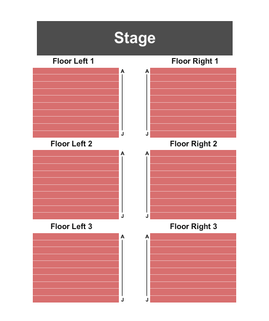 Venice Community Center Endstage Flr L&R 1-3 Seating Chart