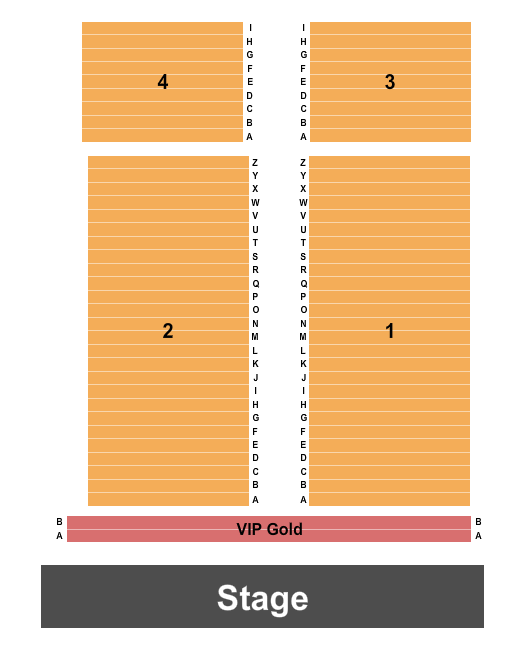 Venice Community Center Endstage VIP Gold Seating Chart