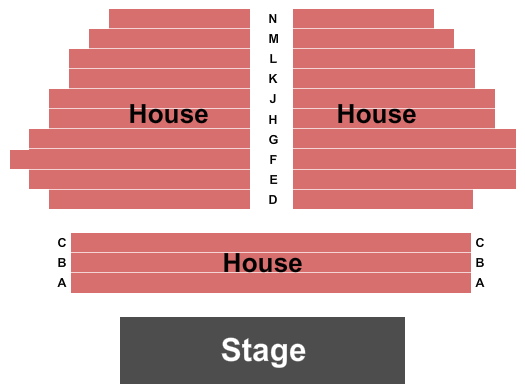 Venice Island Performing Arts & Recreation Center Endstage Seating Chart