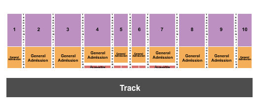 Ventura Raceway At Ventura County Fairgrounds GA & Reserved Seating Chart