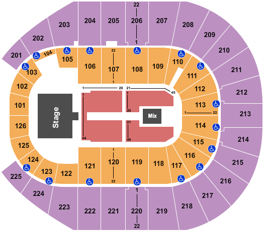 Verizon Arena Concert Seating Chart