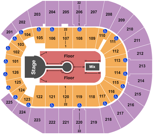 Simmons Bank Arena Casting Crowns Seating Chart