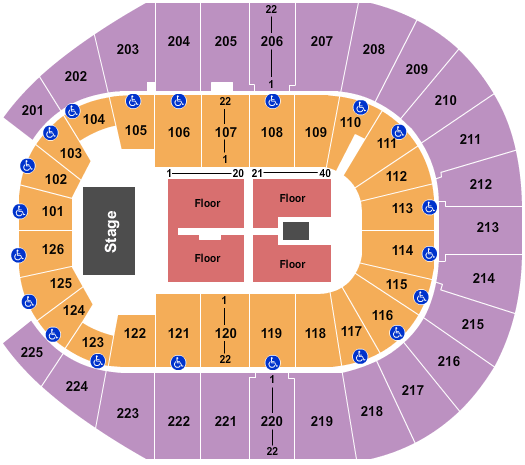 Simmons Bank Arena Chris Stapleton Seating Chart