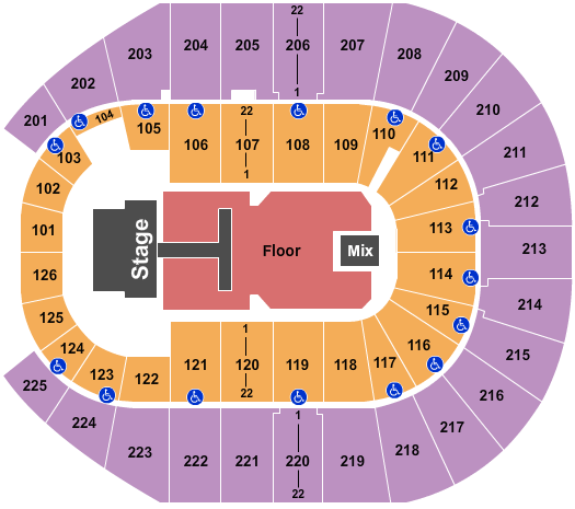 Simmons Bank Arena Chris Tomlin Seating Chart