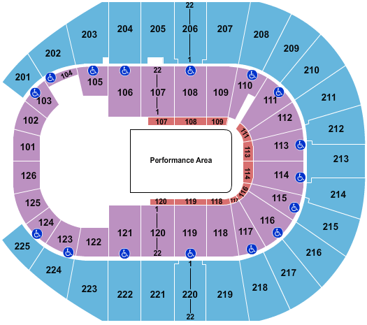 Simmons Bank Arena Cirque - crystal Seating Chart