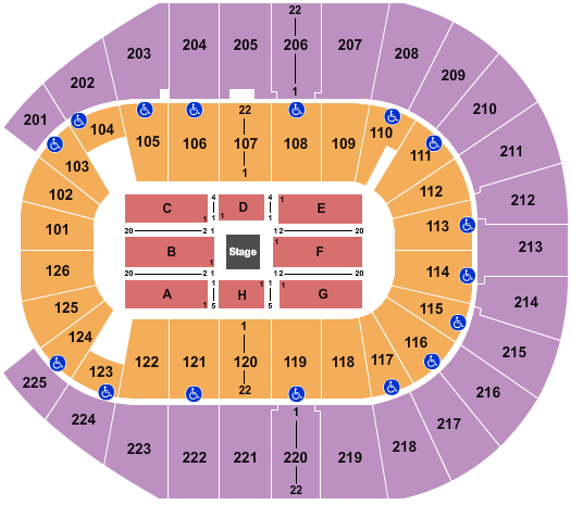 Simmons Bank Arena Comedy Get Down Seating Chart