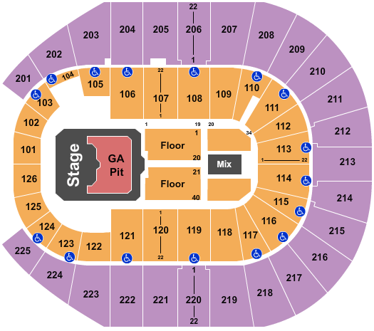Simmons Bank Arena Eric Church Seating Chart