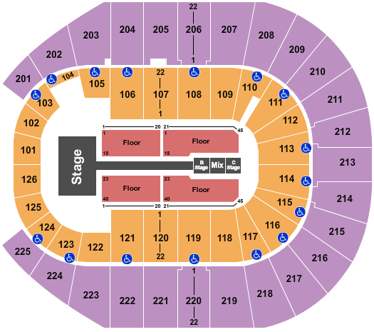 Simmons Bank Arena Fall Out Boy Seating Chart