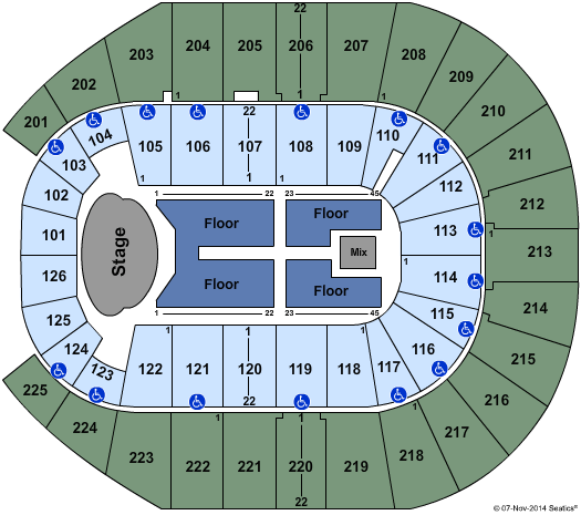 Simmons Bank Arena Garth Brooks Seating Chart