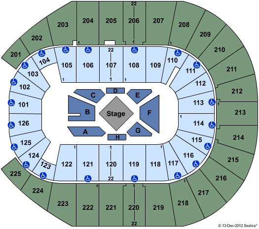Simmons Bank Arena George Strait Seating Chart