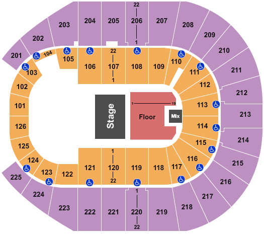 Simmons Bank Arena Halfhouse Seating Chart