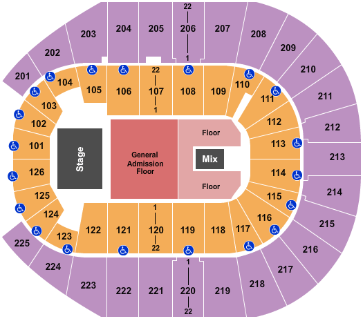 Simmons Bank Arena Korn Seating Chart