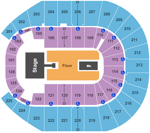 Simmons Bank Arena Maxwell Seating Chart