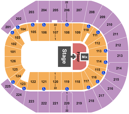 Simmons Bank Arena Perception Tour Seating Chart
