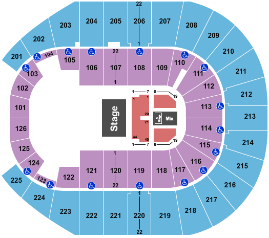 Simmons Bank Arena Skillet Seating Chart