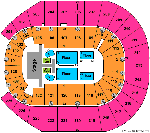 Simmons Bank Arena Taylor Swift Seating Chart