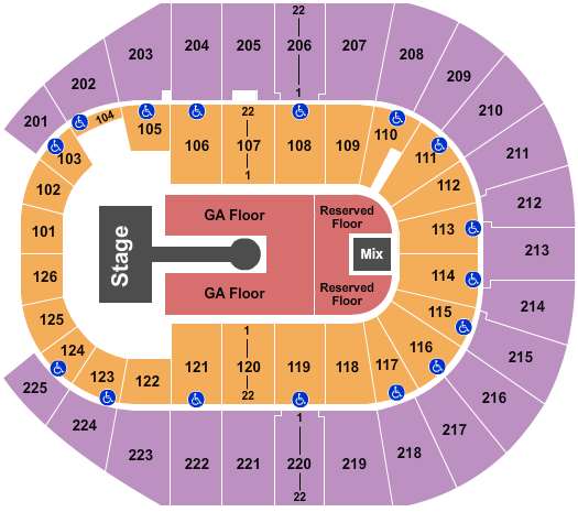 Simmons Bank Arena Thomas Rhett Seating Chart