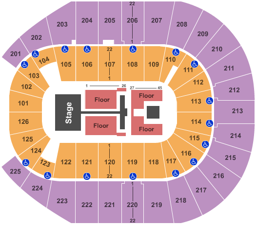 Simmons Bank Arena Toby Mac Seating Chart